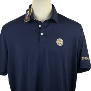 Ralph Lauren RLX PGA‎ Professional Golfers Association Navy Polo Shirt Mens XXL